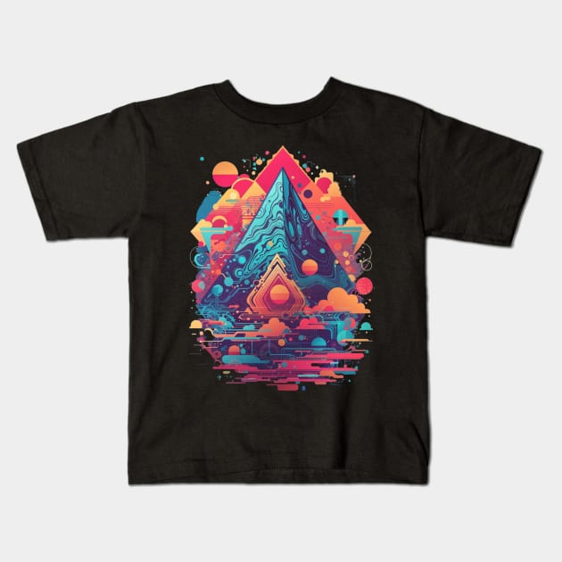 Abstract Geometric Design Kids T-Shirt by Trip Tank